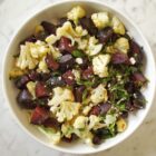 Roasted Cauliflower Beet Basil Salad