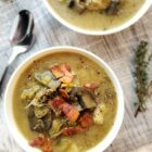 Mushroom Leek Chicken  Soup