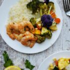 30-minute Lemon Parsley Shrimp and Roasted Vegetables