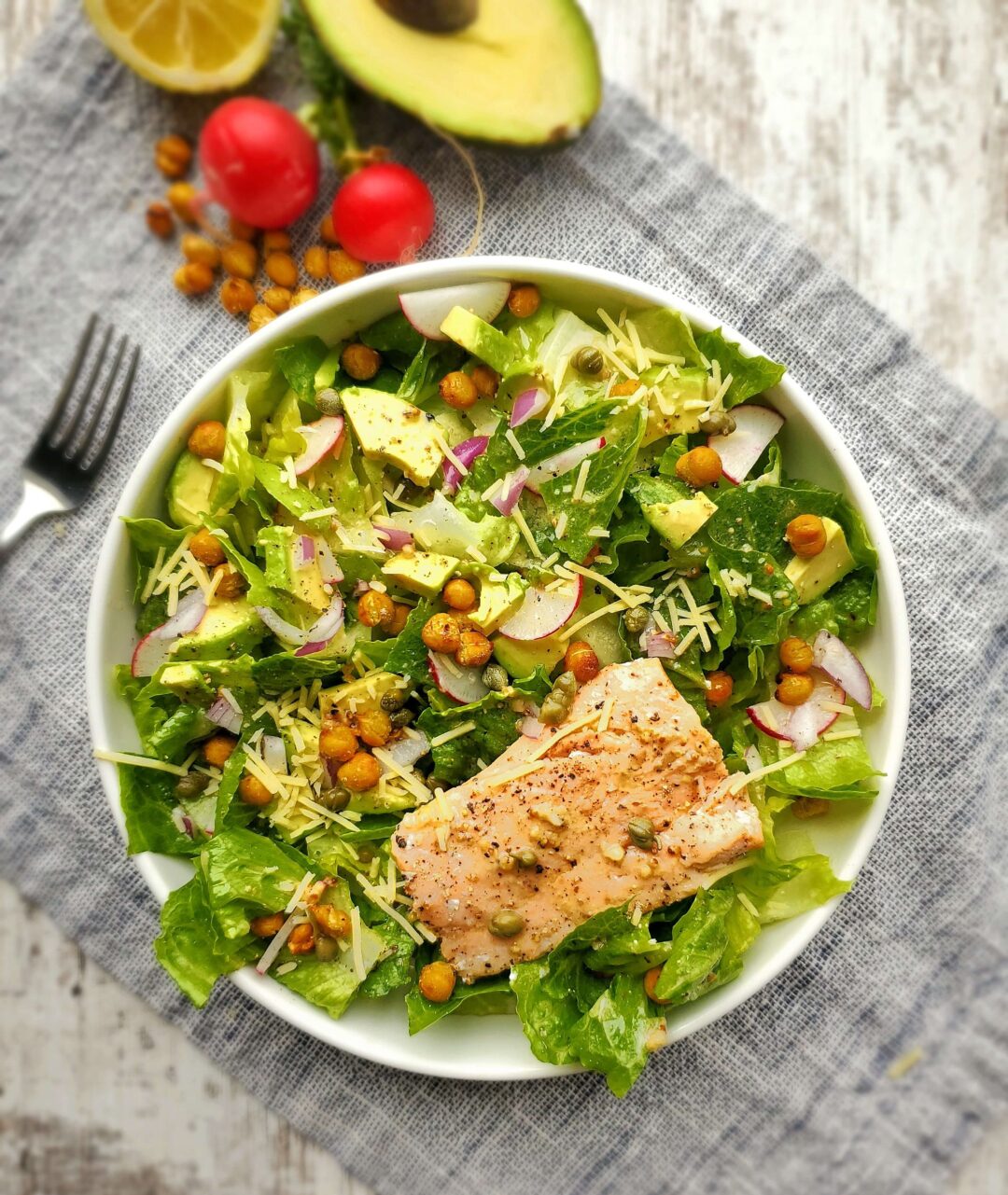 Salad of the Moment: Loaded Chicken or Salmon Caesar